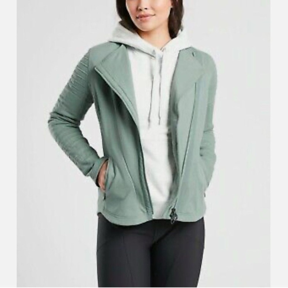 Athleta Teal Moto Jacket